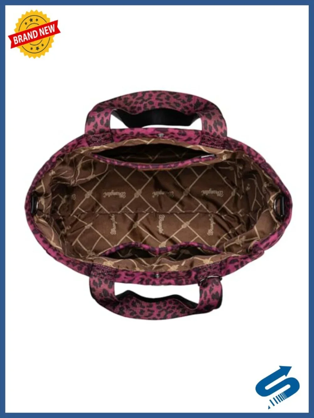 Large Leopard Print Tote Bag with Detachable Strap for Women - Work, Travel, Gym